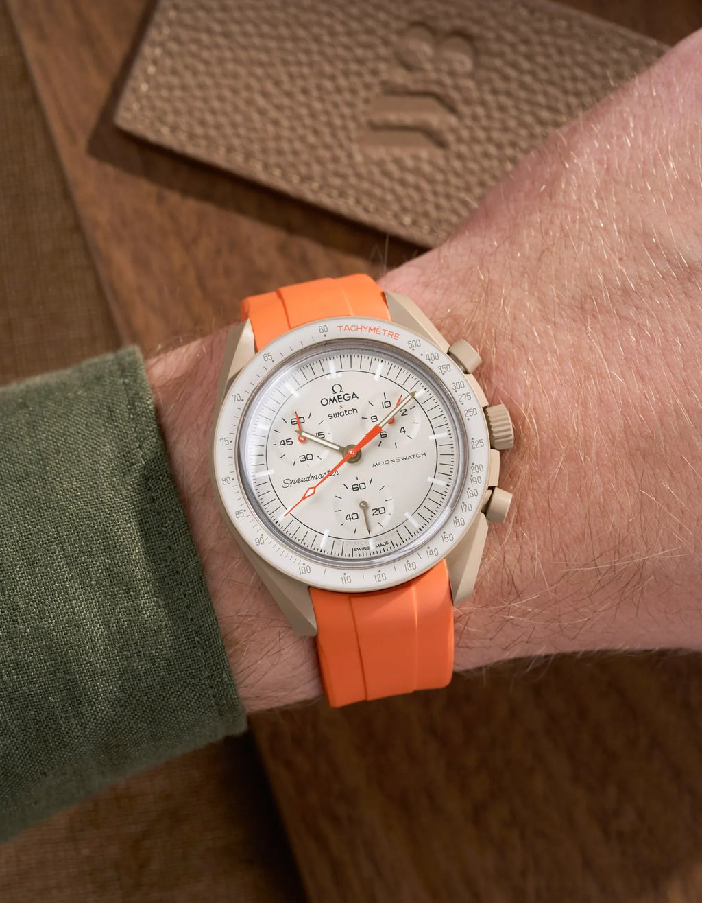 Curved Rubber Strap - Orange - OM Luxury